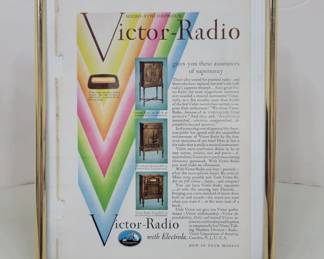 	Framed Victor Radio Advertisement Print