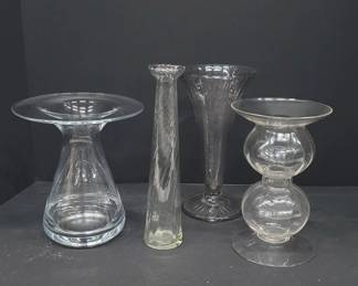 Four Glass Vases