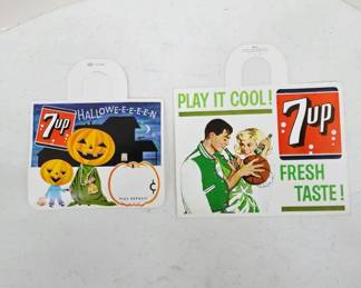 	2 Vintage 7-Up Advertising Signs
