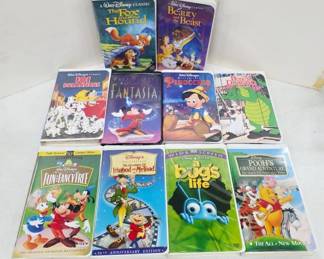 	10 Disney VHS Tapes