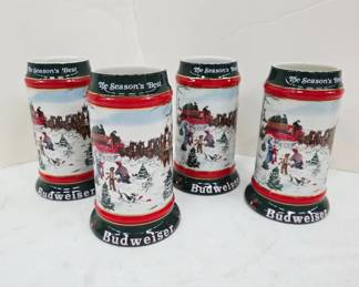 	1991 Budweiser Holiday Beer Steins