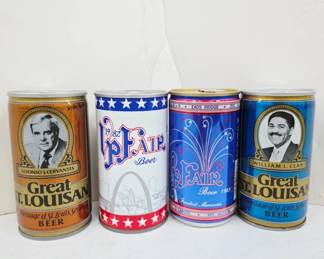 Four St. Louis Beer Cans