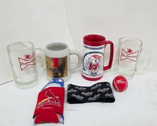 Beer Mugs and St. Louis Cardinals Items