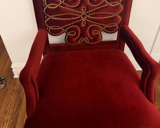 House of Gomez Red Velvet chair
