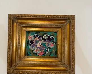 Vintage needle work framed