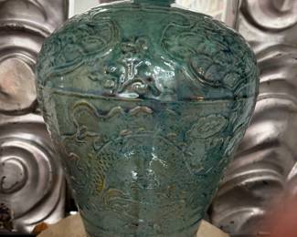 Beautiful  turquoise green vase