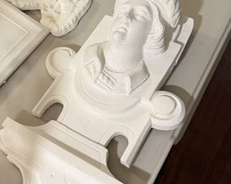 White plaster pieces 