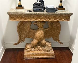 Maitland Smith  eagle table with marble top