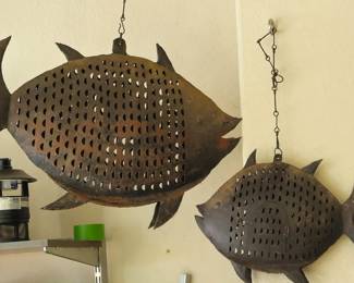 Large scale metal fish art