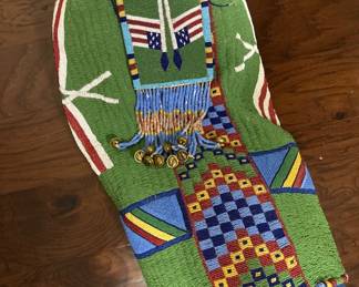 Back of the carrier showing separate beaded emblisshment at the top.