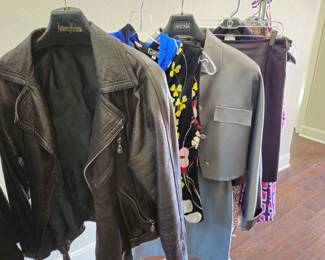 Versace leather jacket and other clothing