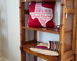 Rattan shelf unit