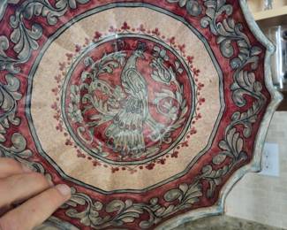 Biagioli, Gubbio, Italy shallow bowl. 13.5"