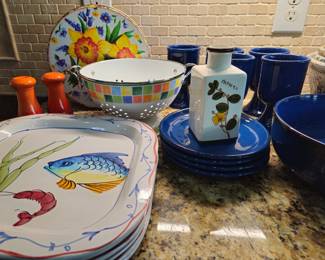 Italian  plates feature a differen design on each plate