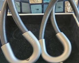 Genuine Chanel belt with box. Kieselstein purse in background.