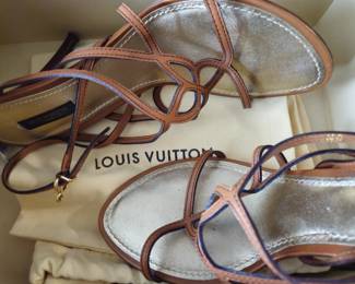 Louis Vuitton sandals with stilleto heels, box and dust cover. Size