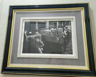 "On the 6:25 from Grand Central to Stanford, November 22, 1963," by Carl Mylans. Print made in Time Life photo lab, 1993. 10 originals and limited edition of 50 prints. No. 41/50 prints.