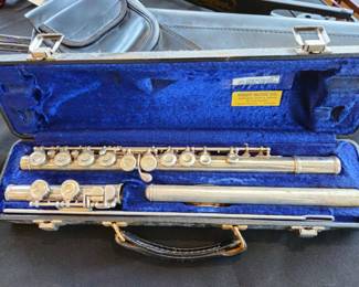 Silver piccolo in fitted case