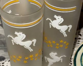 Vintage Libbey Unicorn Tom Collins Glasses