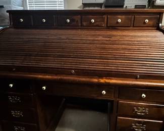 Vintage Ethan Allen RollTop Desk