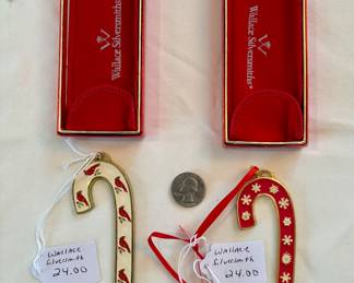 Wallace Silversmith ornaments. Choice $24. Buy it now.