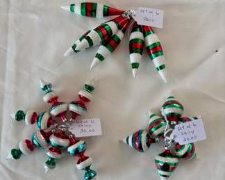Sets of Shiny Brights ornaments. $30 and $60 per set / choice. Buy it now.