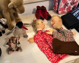 Steiff stuffed animals and hand puppets