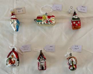 Vintage misc ornaments. Germany. Mercury glass (?) . See pics for pricing. Choice. Buy it now