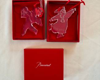 Baccarat Crystal ornaments. Price as shown. Buy it now. Choice.