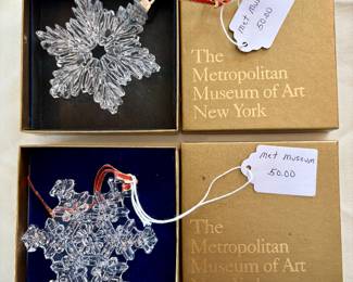 Metropolitan Museum Crystal ornaments. Price as shown. Choice. Buy it now.