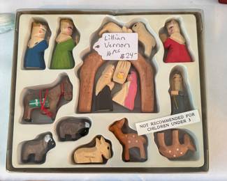 Lillian Vernon wood Nativity set in box. 16 pieces. Buy it now. $24