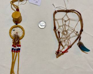 Native American Dreamcatcher ornaments. Prices as shown. Buy it now. Choice.