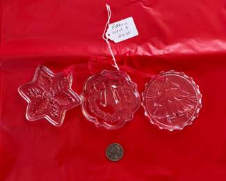 Fostoria set of 3 ornaments. $26. Buy it now.