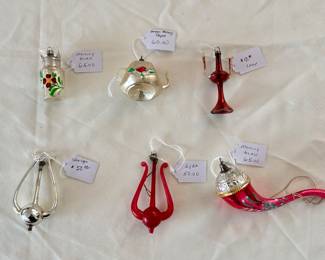 Vintage misc ornaments. Germany. Mercury glass (?) . See pics for pricing. Choice. Buy it now