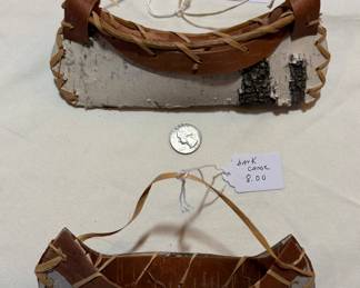 Bark canoes ornaments. Prices as marked. Choice. Buy it now.