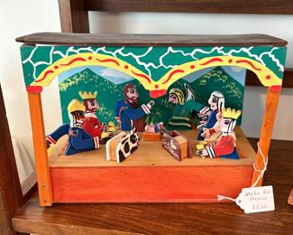 Rustic Necho en Mexico Nativity scene. Vibrant colors. Buy it now. $85