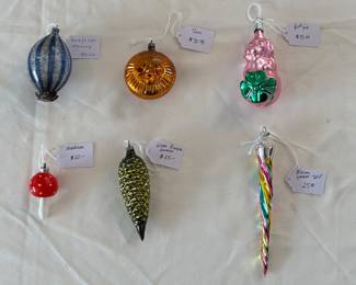 Vintage misc ornaments. Germany. Mercury glass (?) . See pics for pricing. Choice. Buy it now