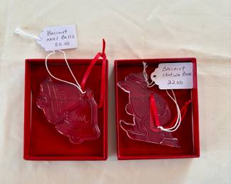 Baccarat Crystal ornaments. Price as shown. Buy it now. Choice.