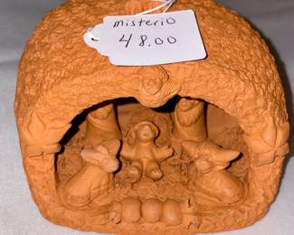 Misterio Folk Art pottery, Nativity scene. Buy it now. $48