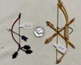 Bow and arrow ornaments. Choice $12 each. Buy it now.
