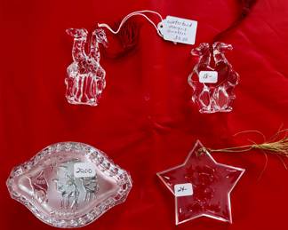 Waterford misc ornaments. See picture for pricing. Choice. Buy it now.