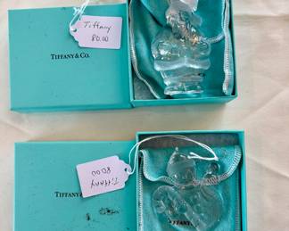 Tiffany Crystal ornaments. Price as shown. Choice. Buy it now.
