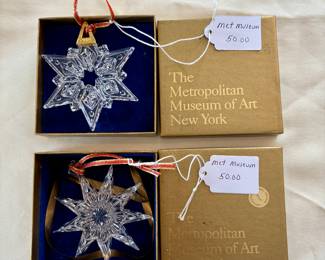 Metropolitan Museum Crystal ornaments. Price as shown. Choice. Buy it now.