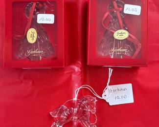 Gorham Crystal ornaments. Price as shown. Buy it now. Choice.