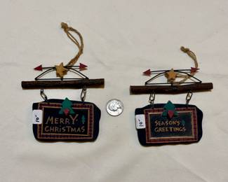 Native American signpost ornaments. Choice $10. Buy it now.