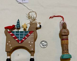 Wooden carved ornaments. Prices in picture. Buy it now. Choice.