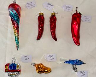 Vintage misc ornaments. Germany. Mercury glass (?) . See pics for pricing. Choice. Buy it now