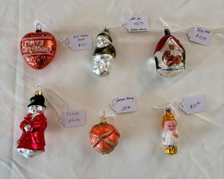 Vintage misc ornaments. Germany. Mercury glass (?) . See pics for pricing. Choice. Buy it now