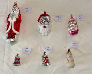 Vintage misc ornaments. Germany. Mercury glass (?) . See pics for pricing. Choice. Buy it now