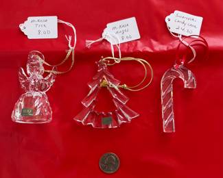 Mikasa Crystal ornaments. Prices as shown. Choice. Buy it now.